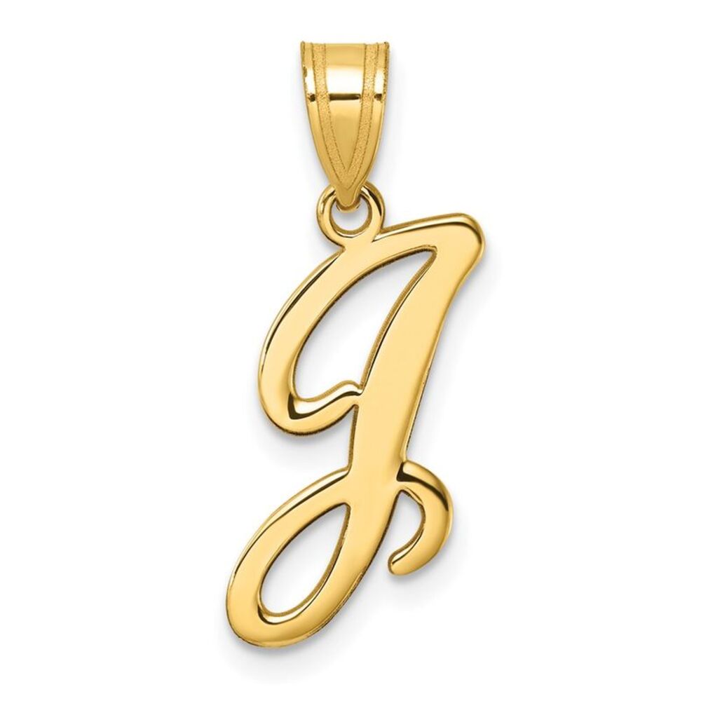 Kazi Luxury 14k Yellow Gold Script Letter J Initi… - image 1